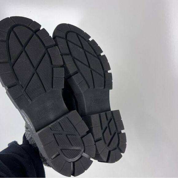 NEW Blondo Plaka Black Leather Winter Boots Lug Sole Waterproof Women's Size 8.5 - Picture 12 of 13